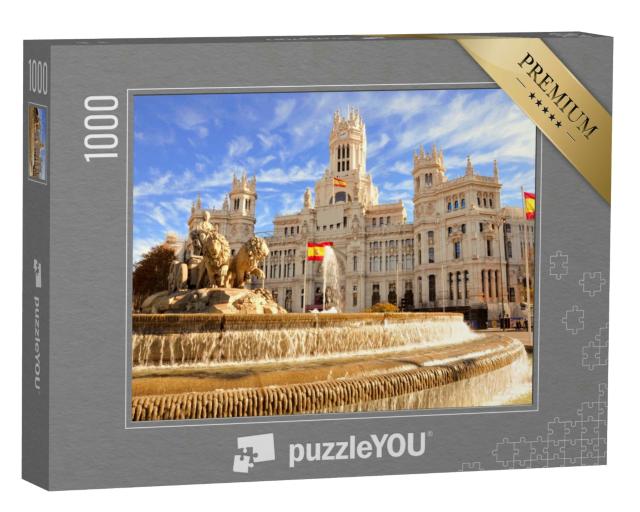 Puzzle 1000 Teile „Der berühmte Cibeles-Brunnen in Madrid, Spanien“