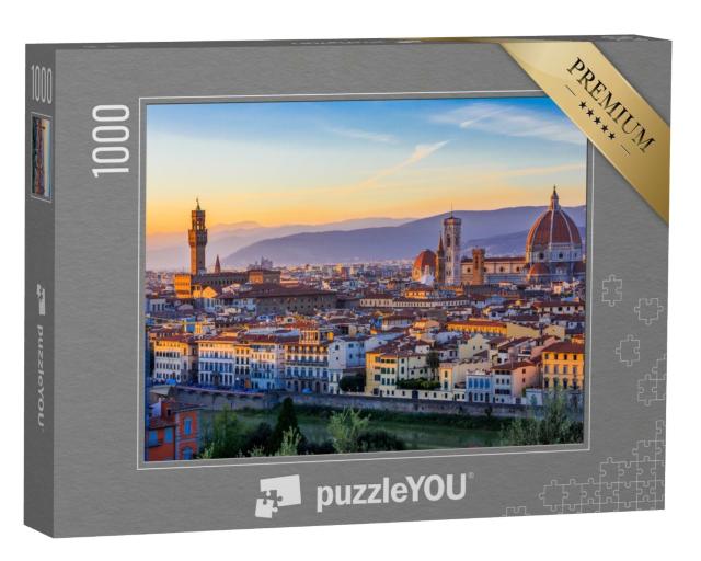 Puzzle 1000 Teile „Blick auf Florenz im Sonnenuntergang, Italien“