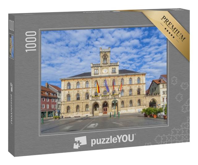 Puzzle 1000 Teile „Rathaus von Weimar in Deutschland, UNESCO-Weltkulturerbe“