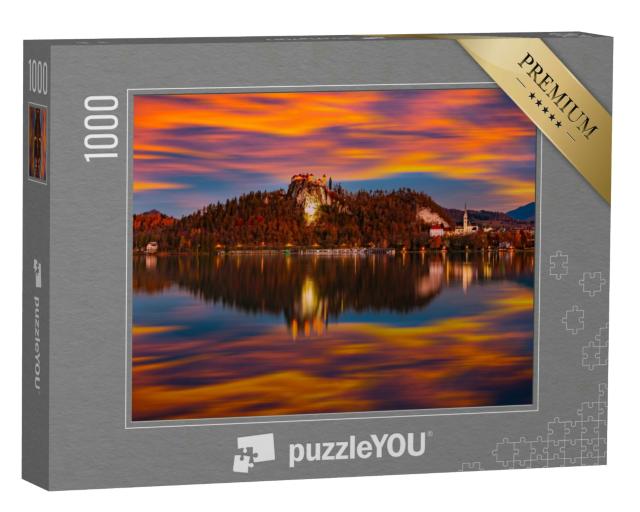 Puzzle 1000 Teile „Ein slowenisches See im Herbst“