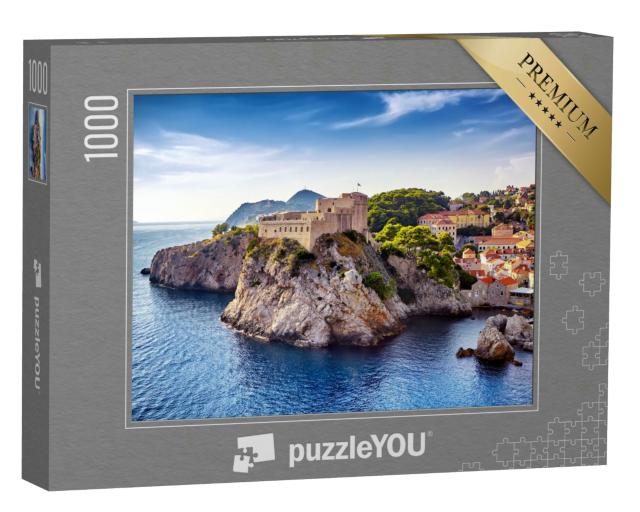 Puzzle 1000 Teile „Gesamtansicht von Dubrovnik mit seinen Festungen, Kroatien“