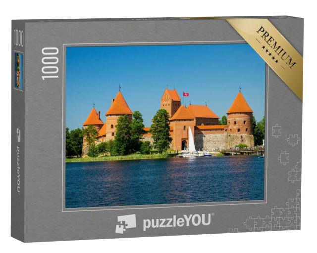 Puzzle 1000 Teile „Inselburg Trakai mit Steinmauern und Türmen, Galve-See, Litauen“