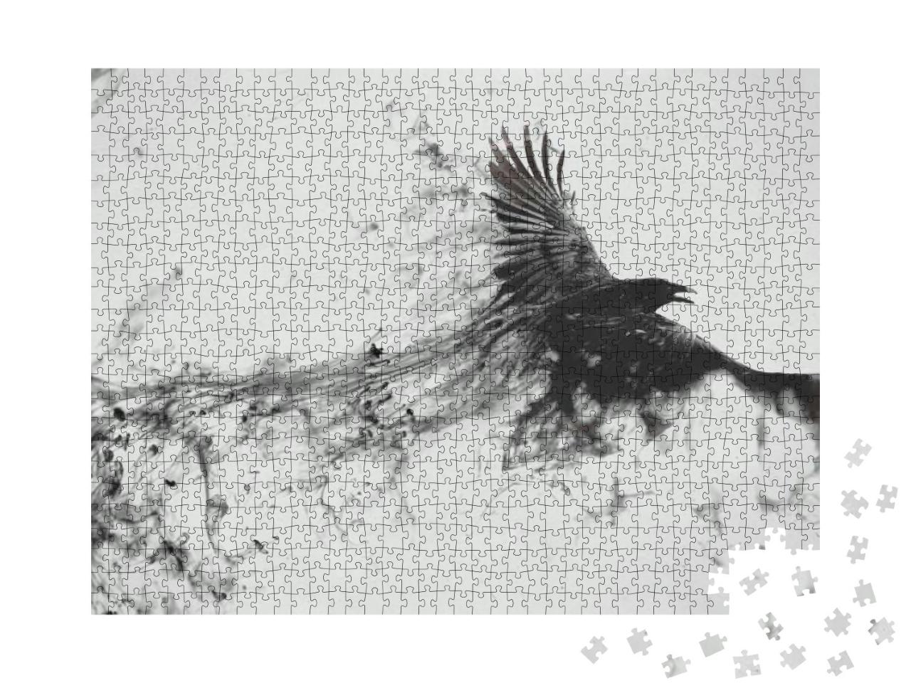Puzzle 1000 Teile „Der Flug eines schwarzen Raben“