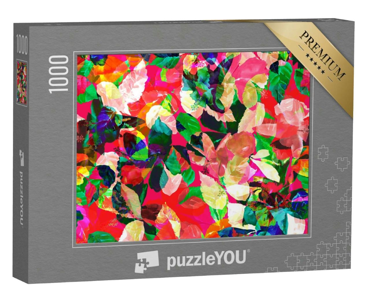 Puzzle 1000 Teile „Aquarell: Buntes Herbstlaub“