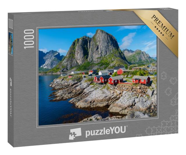 Puzzle 1000 Teile „Sommerlandschaft auf den Lofoten, Norwegen“