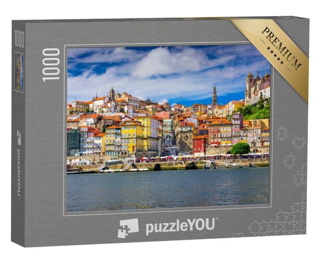 Puzzle 1000 Teile „Porto, Altstadt-Panorama am Fluss Douro“