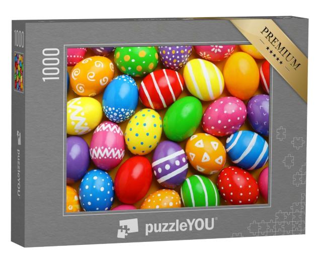 Puzzle 1000 Teile „Wunderschöne bunte Ostereier“