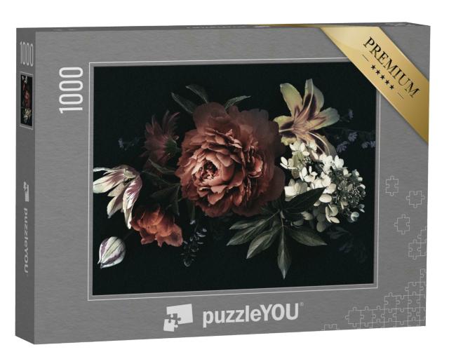 Puzzle 1000 Teile „Pfingstrosen, Tulpen, Lilie, Hortensie“