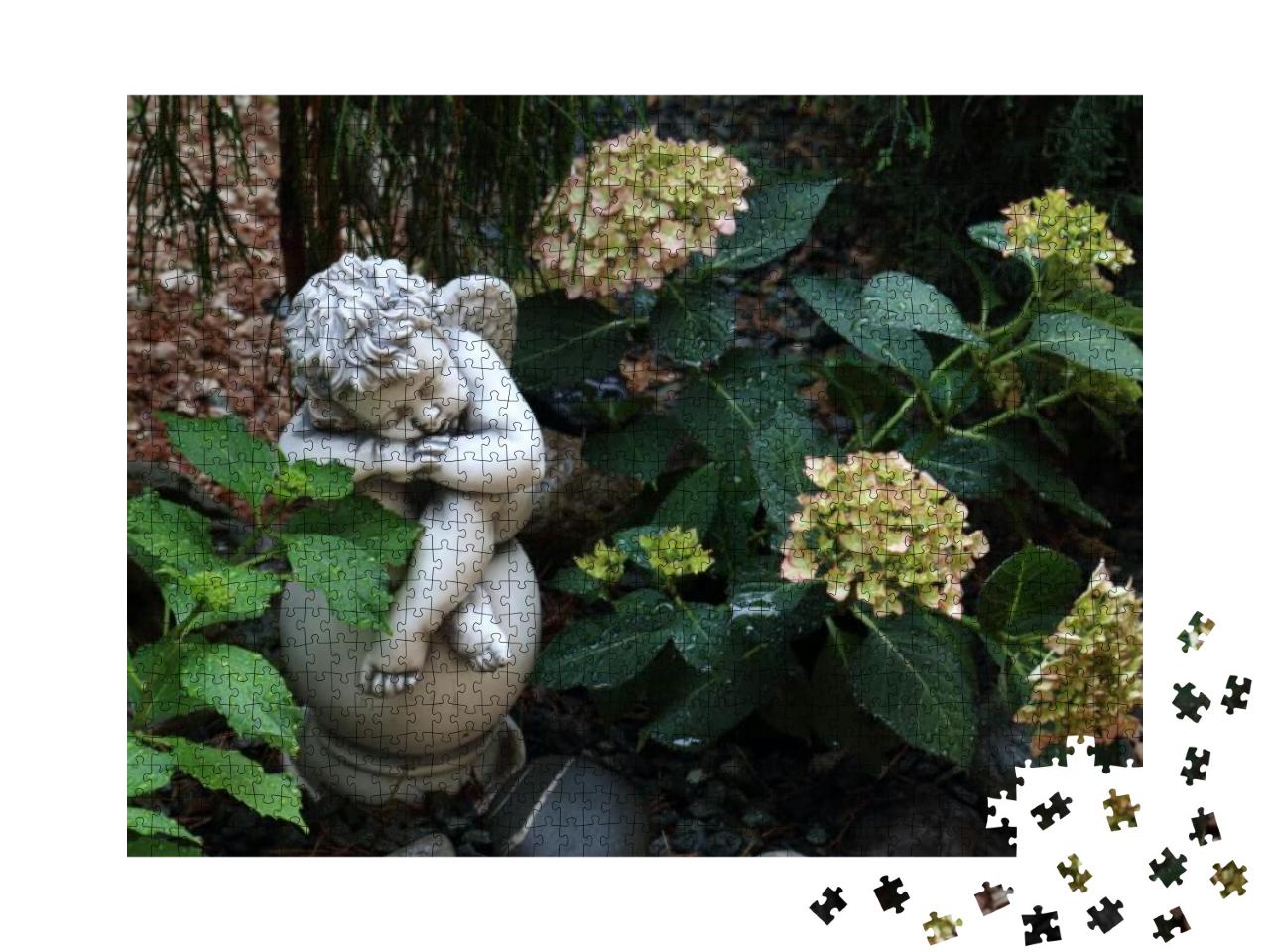 Puzzle 1000 Teile „Engel im Garten “
