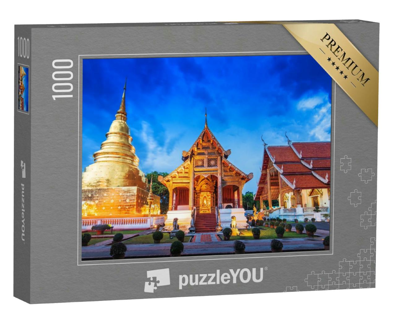 Puzzle 1000 Teile „Wat Phra Singh in der Altstadt von Chiang Mai, Thailand“