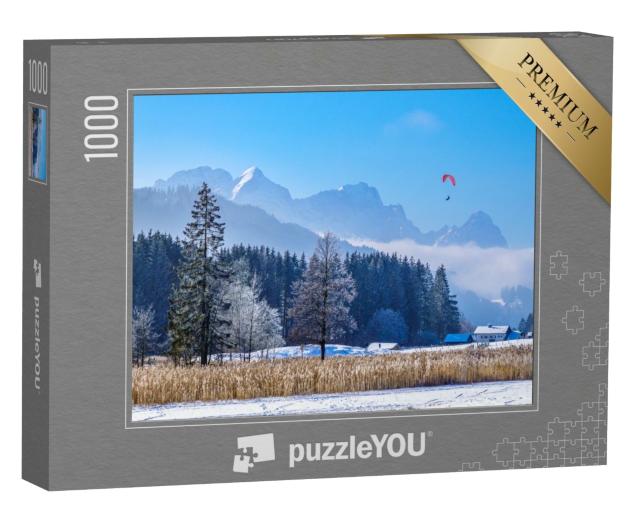 Puzzle 1000 Teile „Winter im Karwendel- und Wettersteingebirge, Deutschland“