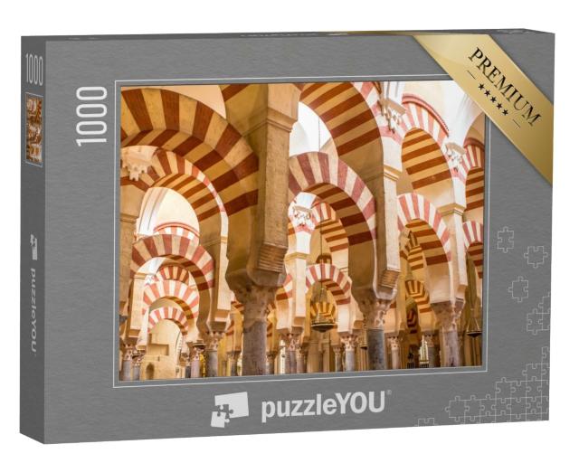 Puzzle 1000 Teile „Innenansicht der Kathedrale La Mezquita in Córdoba, Andalusien, Spanien“