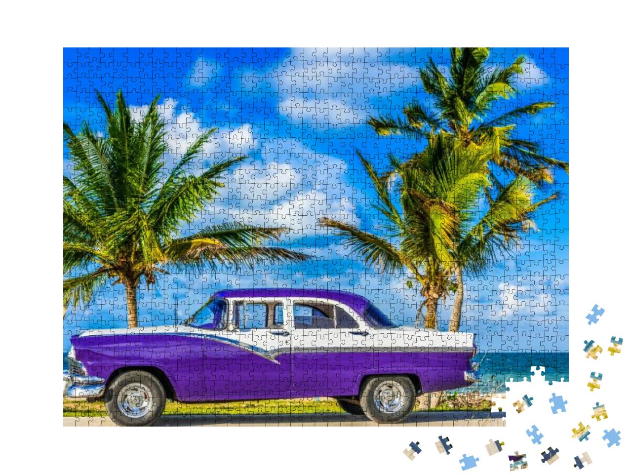 Puzzle 1000 Teile „Klassischer Oldtimer in Havanna, Kuba“