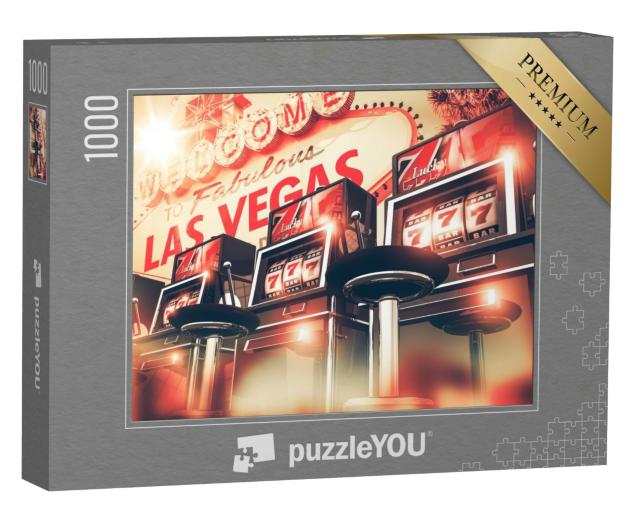Puzzle 1000 Teile „Einarmige Banditen in Las Vegas“