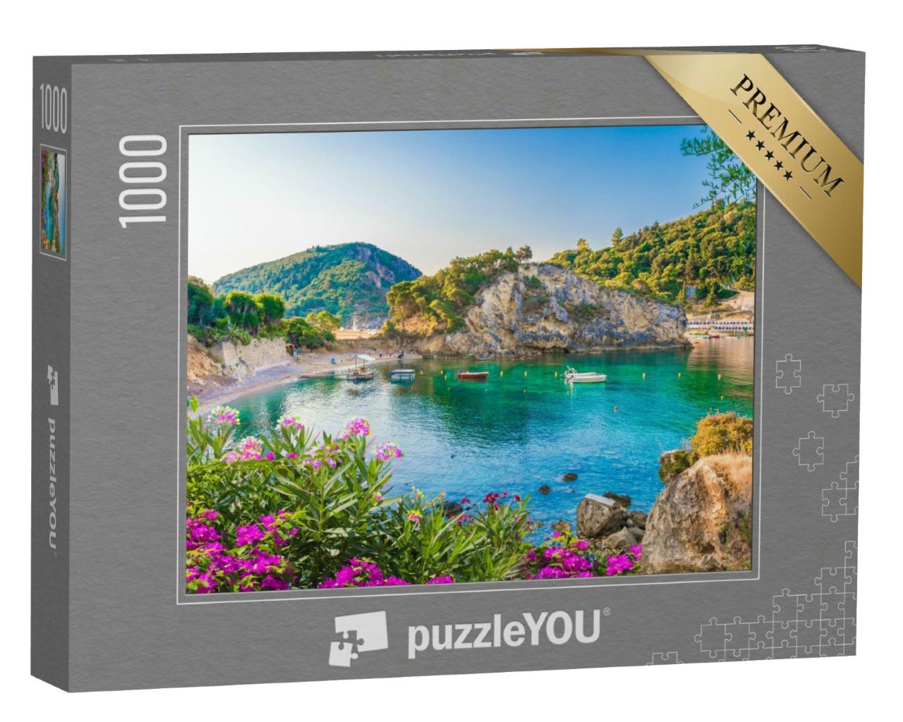 Puzzle 1000 Teile „Bucht von Paleokastritsa auf der Insel Korfu, Griechenland“