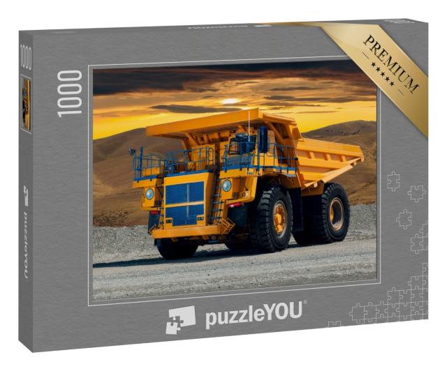 Puzzle 1000 Teile „Ein großer Steinbruch-Muldenkipper in einer Kohlemine“