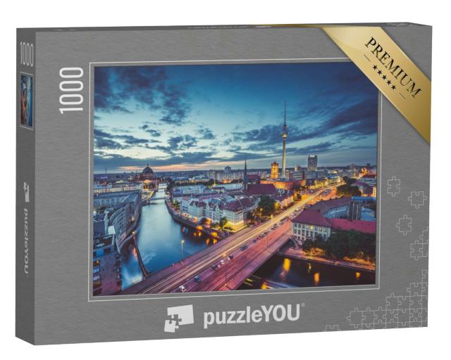 Puzzle 1000 Teile „Abendliche Skyline von Berlin“