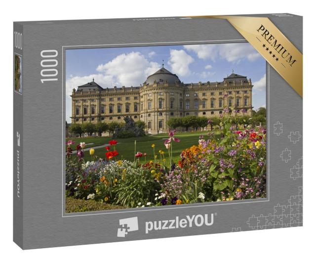 Puzzle 1000 Teile „Gebäude der Würzburger Residenz und Garten“