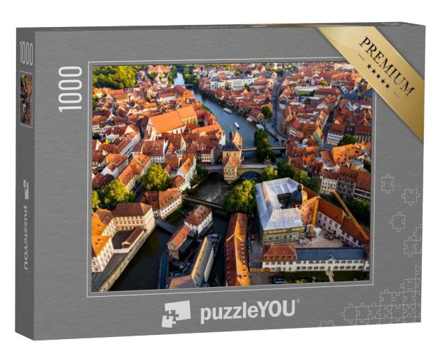 Puzzle 1000 Teile „Altes Rathaus an der Regnitz, Bamberg, Deutschland“