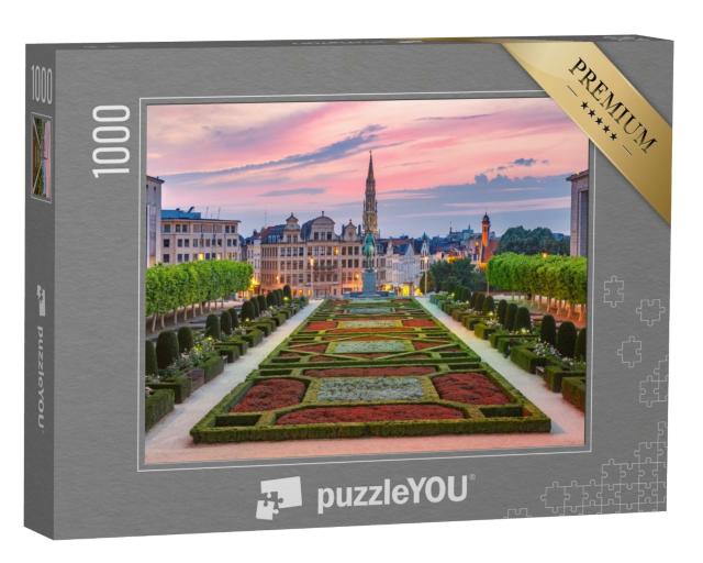 Puzzle 1000 Teile „Rathaus und Mont des Arts in Brüssel, Belgien“