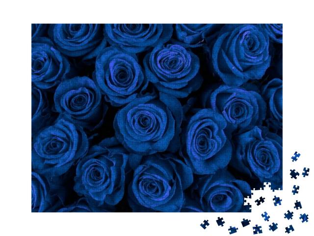 Puzzle 1000 Teile „Wunderschöne blaue Rosen“