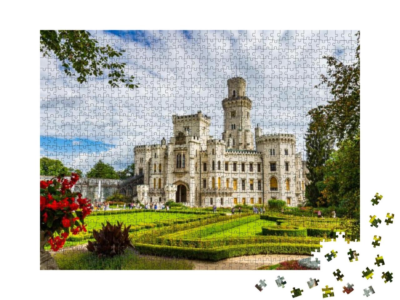 Puzzle 1000 Teile „Schloss Hluboka nad Vltavou, Tschechische Republik“