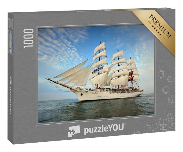 Puzzle 1000 Teile „Dreimaster-Segelschiff unter vollen Segeln“