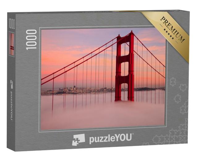 Puzzle 1000 Teile „Turm der Golden Gate Bridge im Nebel“