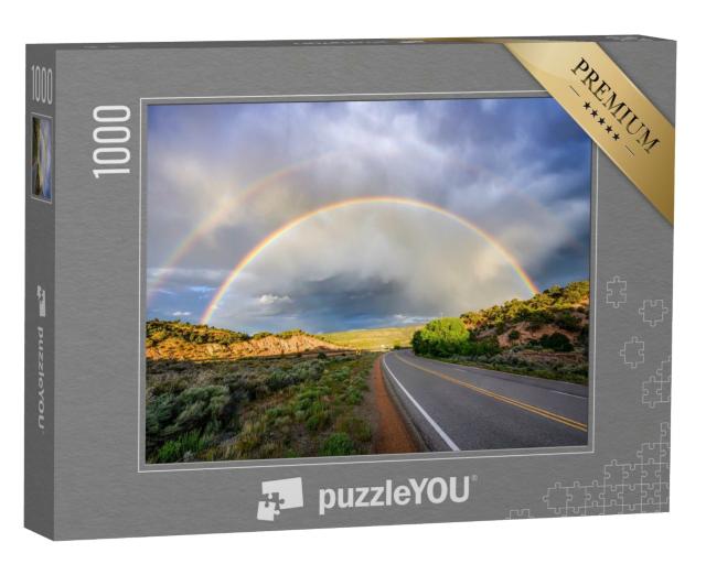 Puzzle 1000 Teile „Regenbogenstraße nach Gewitterregen“