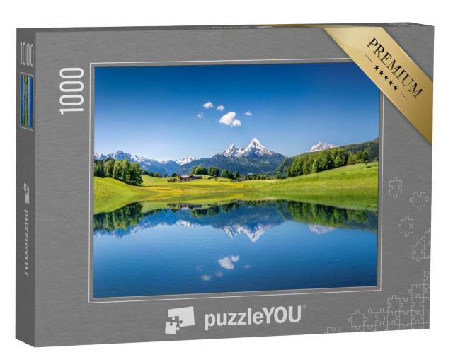 Puzzle 1000 Teile „Idyllische Sommerlandschaft in den Alpen“