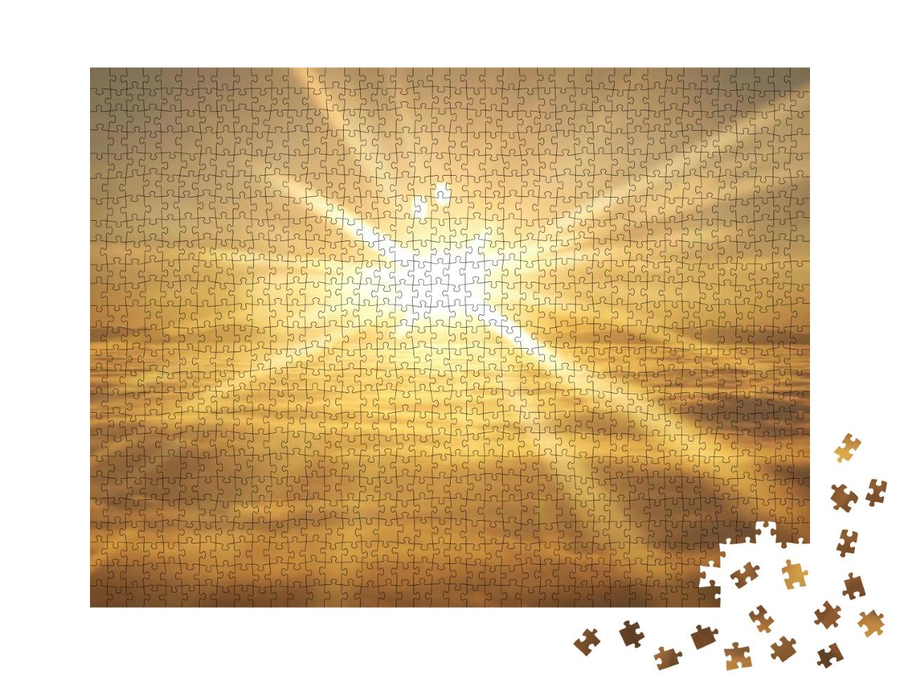 Puzzle 1000 Teile „Sonnenuntergang über den Wolken“