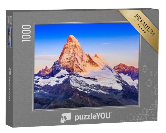 Puzzle 1000 Teile „Nordwand des Matterhorns bei Sonnenaufgang, Zermatt, Schweiz“