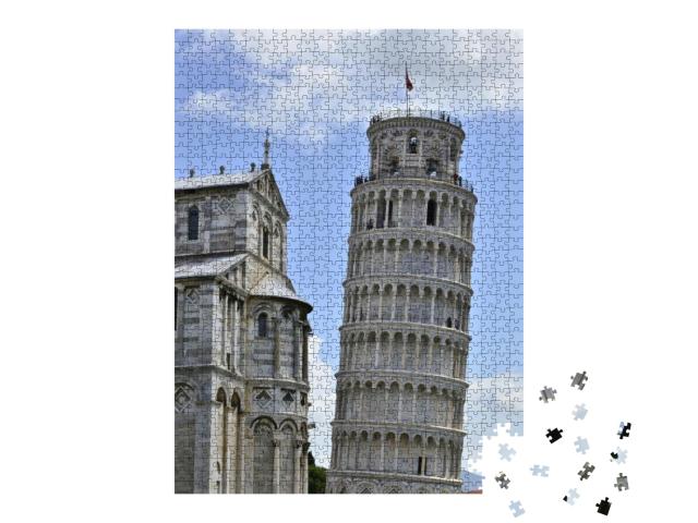 Puzzle 1000 Teile „Wahrzeichen von Pisa: Der schiefe Turm“