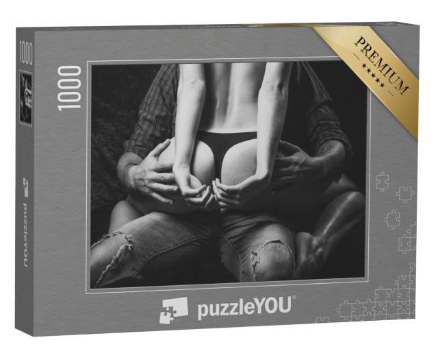 Puzzle 1000 Teile „Erotische Kunst: Sie sitzt auf seinem Schoß“