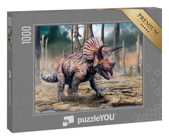 Puzzle 1000 Teile „Triceratops aus der Kreidezeit “