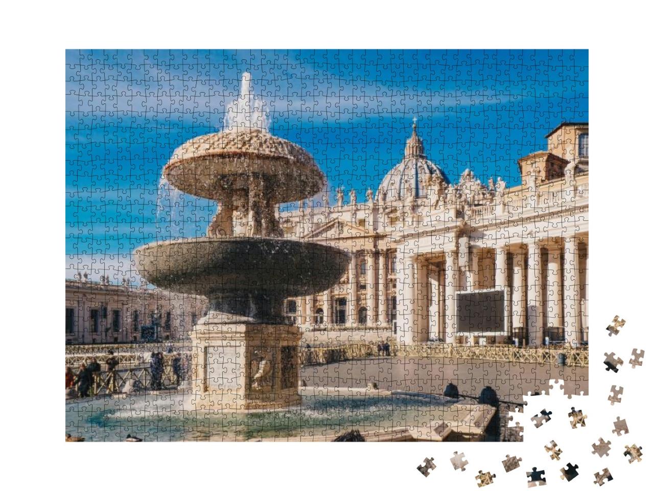 Puzzle 1000 Teile „Petersdom und Petersplatz“