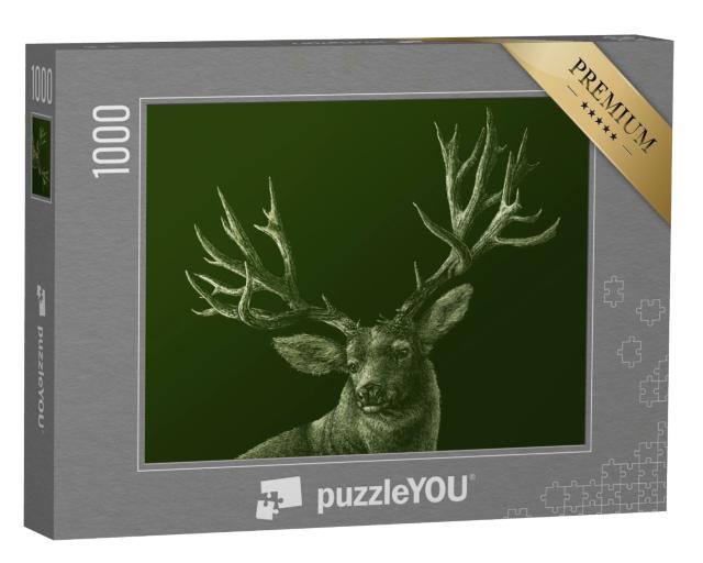 Puzzle 1000 Teile „Hirsch“