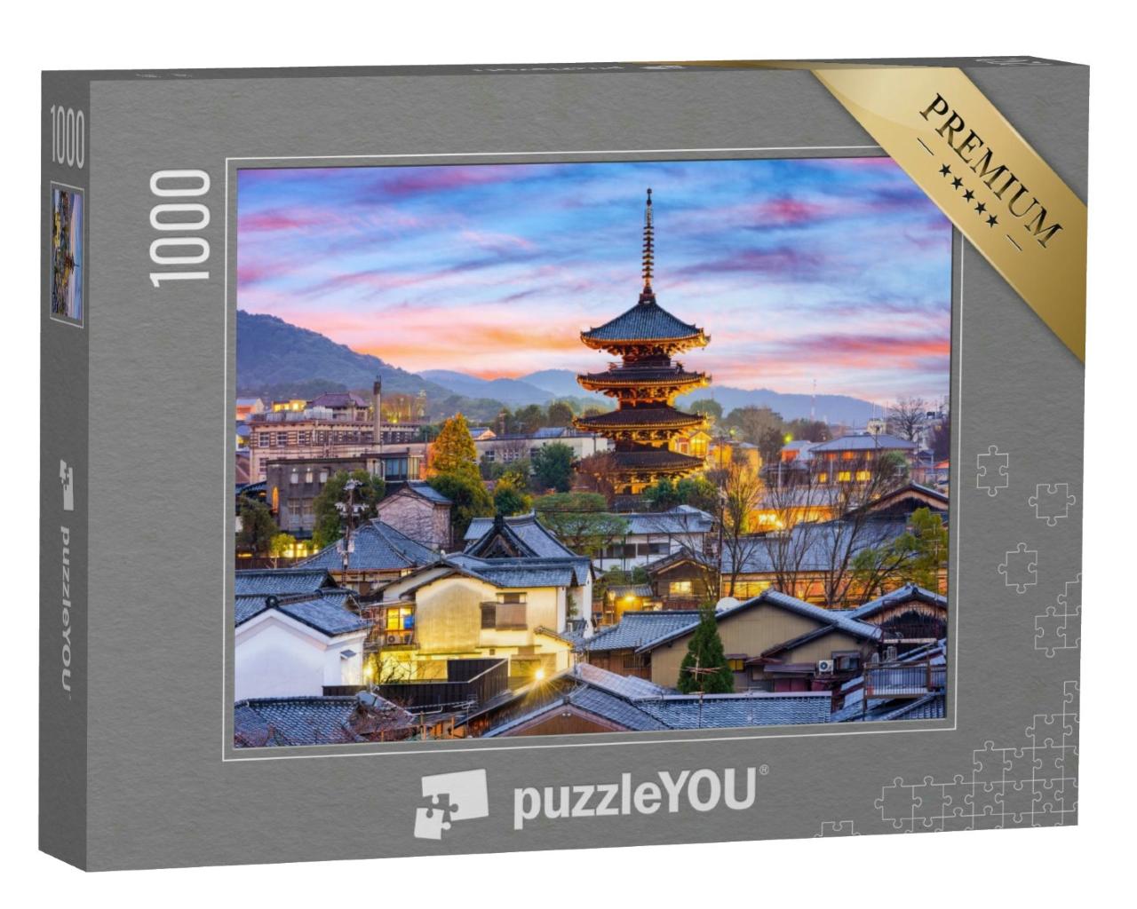 Puzzle 1000 Teile „Historischer Stadtteil Higashiyama, Kyoto, Japan“