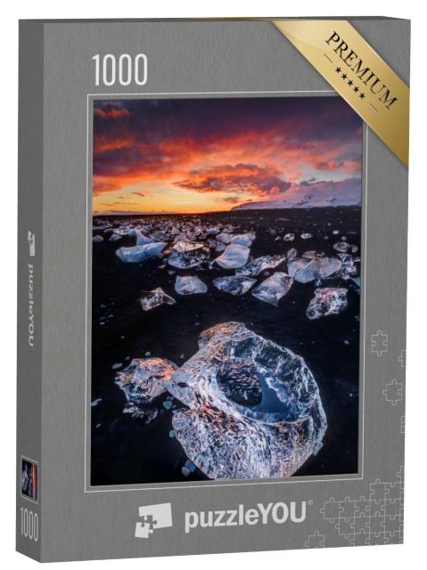 Puzzle 1000 Teile „Diamond Beach Gletscherlagune, Island“