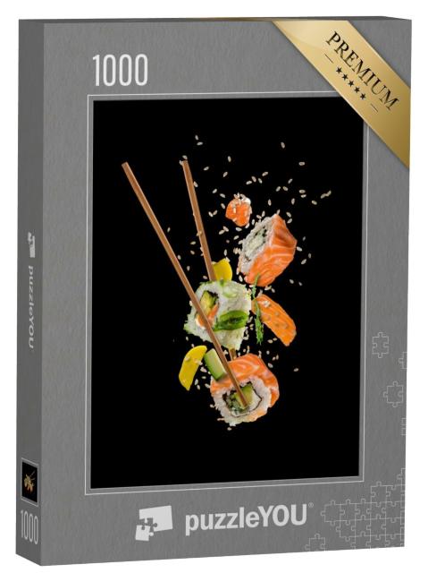Puzzle 1000 Teile „Sushi-Stücke zwischen Stäbchen“