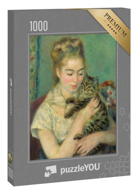Puzzle 1000 Teile „Auguste Renoir - Frau mit Katze“