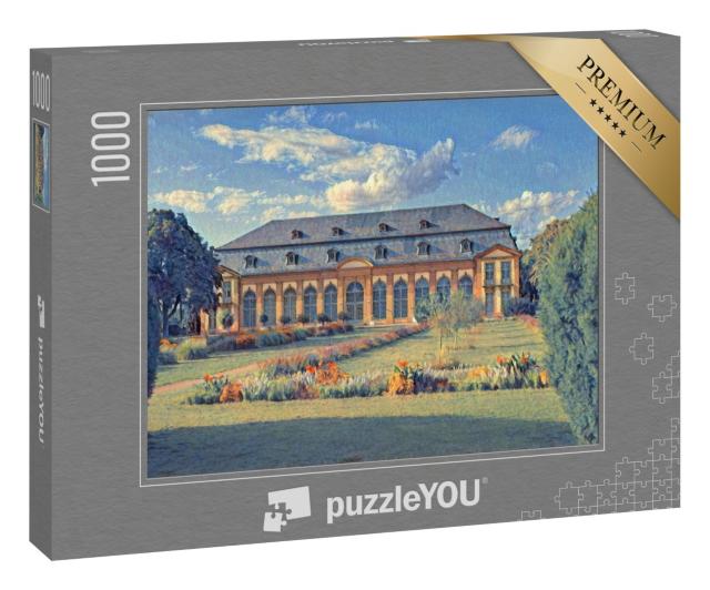 Puzzle 1000 Teile „im Stil von Paul-Cezanne - Altes Haus in Darmstadt, Hessen, Deutschland“