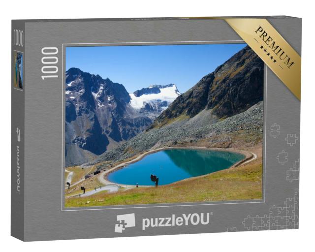 Puzzle 1000 Teile „Der Tiefenbachgletscher in der Nähe von Sölden“