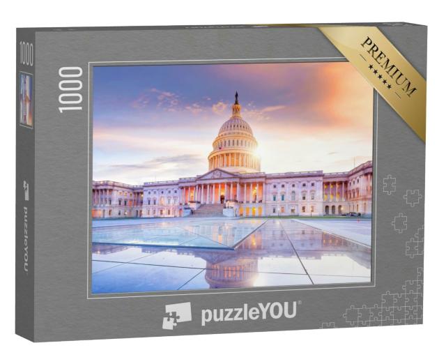 Puzzle 1000 Teile „Das Kapitolgebäude der USA bei Nacht“