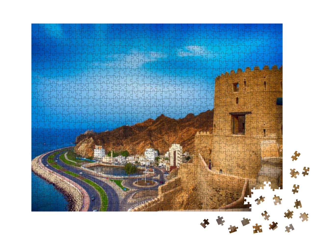 Puzzle 1000 Teile „Landkarte der Mutrah Corniche in Muscat, Oman“