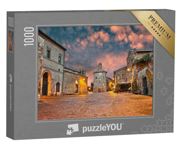 Puzzle 1000 Teile „Antiker Platz von Sovana, Grosseto, Toskana, Italien“