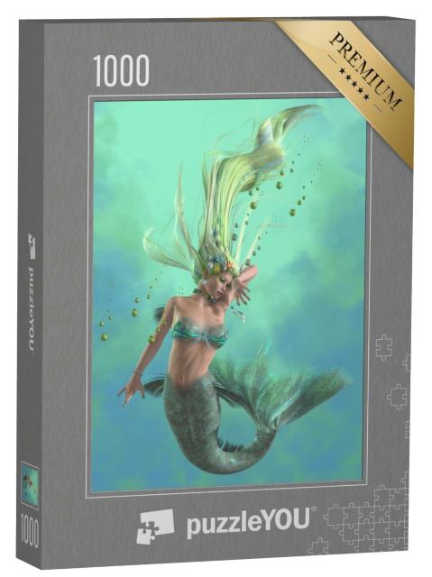 Puzzle 1000 Teile „Die Meerjungfrau, ein mystisches Fabelwesen“
