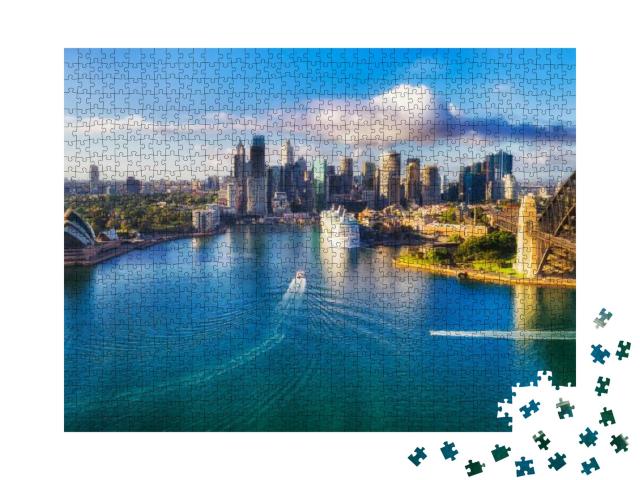 Puzzle 1000 Teile „Der Hafen von Sydney mit der weltberühmten Oper“