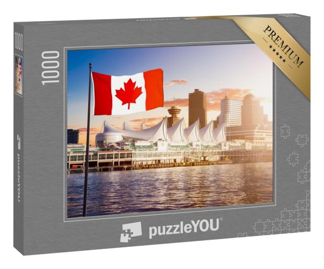 Puzzle 1000 Teile „Skyline von Vancouver vom Wasser aus gesehen“