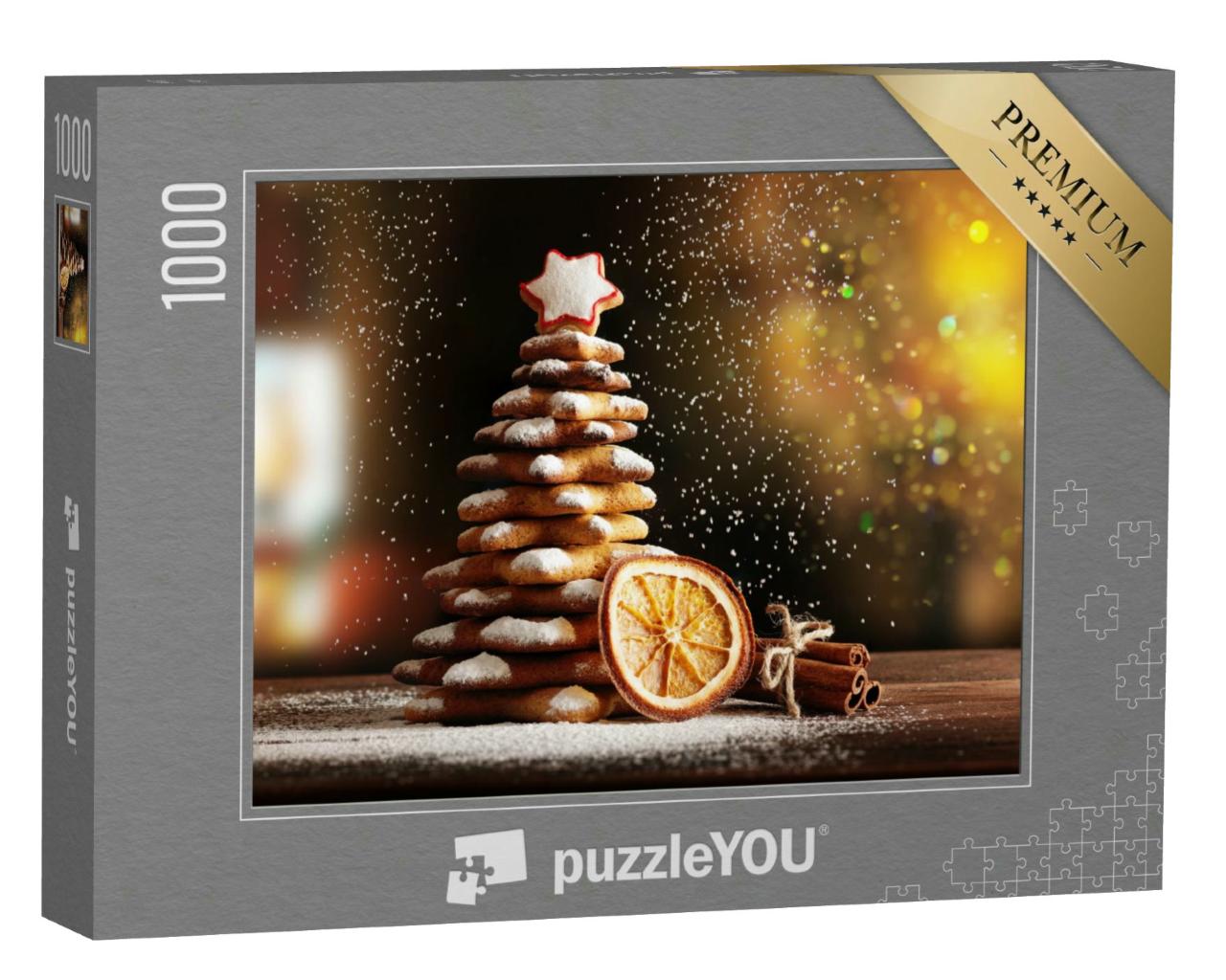 Puzzle 1000 Teile „Selbstgebackene Lebkuchen als Weihnachtsbaum“